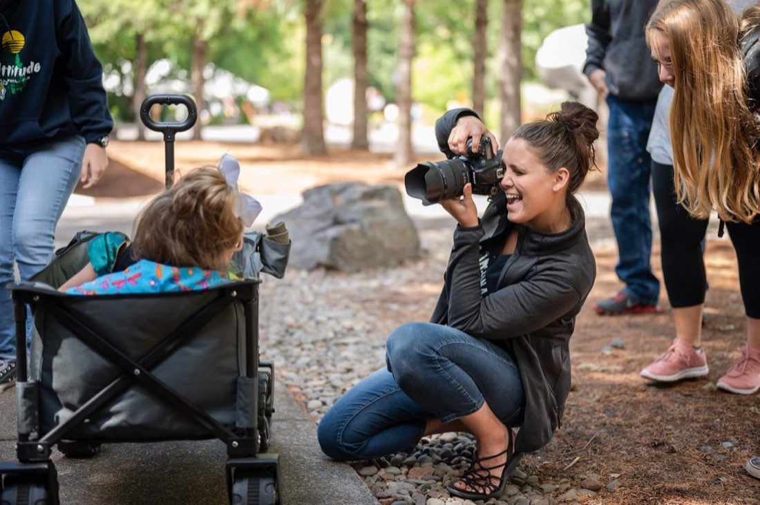 Capes and Crowns photographer capturing a child during an outdoor Inspire Session